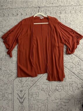Maurices Open-Front Cardigan in Rust